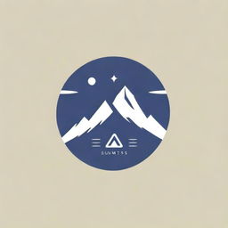 Design a chic and modern logo for a luxury airbnb business named 'Summit Stays'. Include elements showcasing a majestic mountain summit and luxurious accommodations.