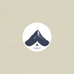 Design a chic and modern logo for a luxury airbnb business named 'Summit Stays'. Include elements showcasing a majestic mountain summit and luxurious accommodations.