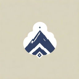 Design a chic and modern logo for a luxury airbnb business named 'Summit Stays'. Include elements showcasing a majestic mountain summit and luxurious accommodations.