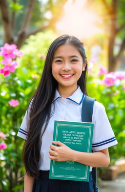 A beautiful school scenery featuring a well-maintained school environment