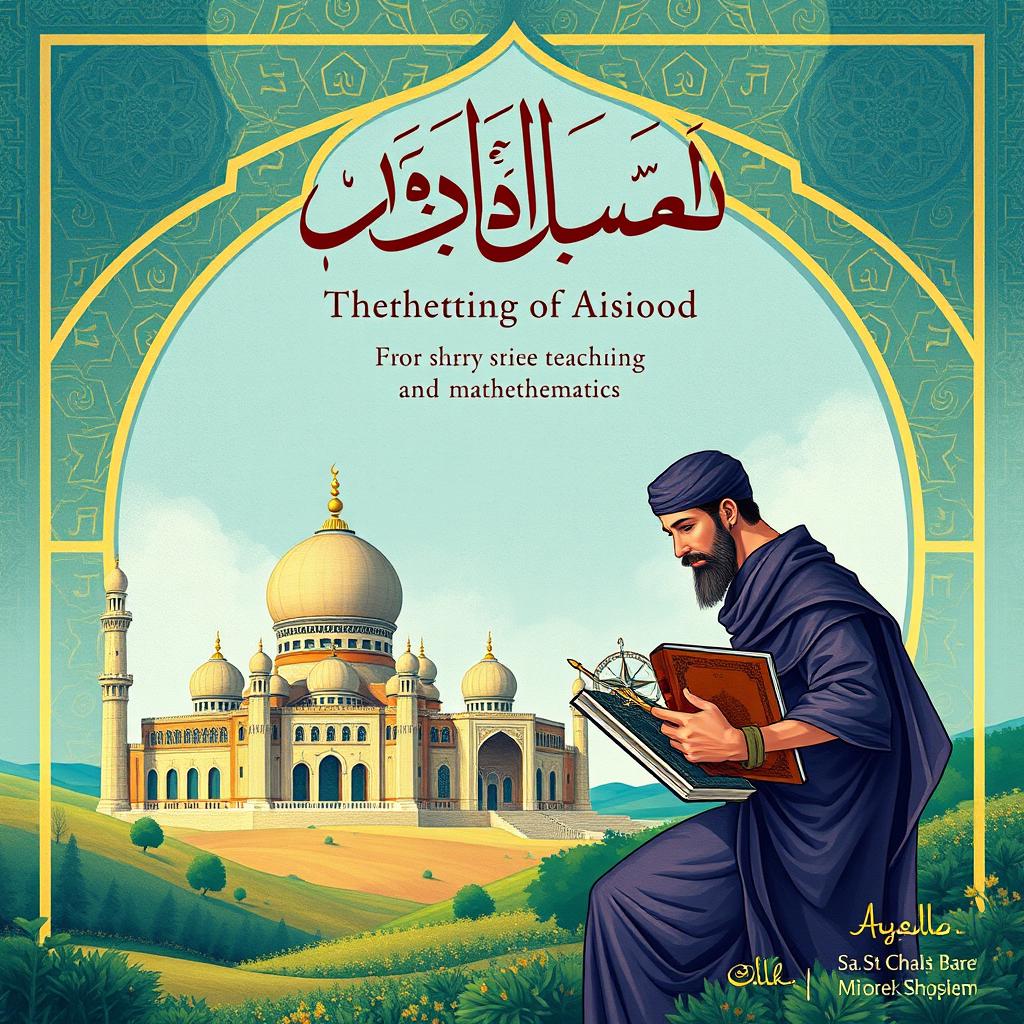 A beautifully illustrated cover for a short story that intertwines themes of Islamic teachings and mathematics