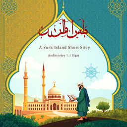 A beautifully illustrated cover for a short story that intertwines themes of Islamic teachings and mathematics