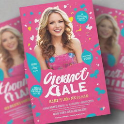 Design a charming and flirty party flyer with vibrant colors, alluring typography, and playful imagery, exuding a fun and inviting atmosphere.