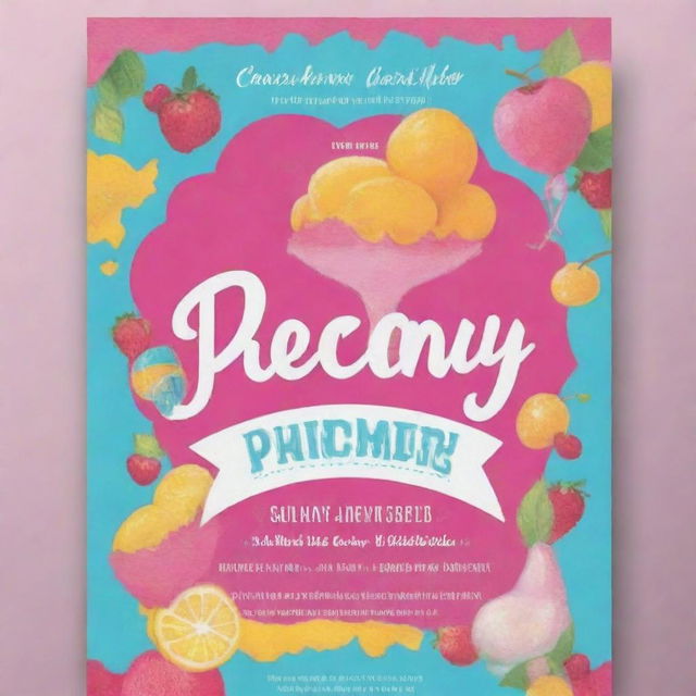 Design a charming and flirty party flyer with vibrant colors, alluring typography, and playful imagery, exuding a fun and inviting atmosphere.