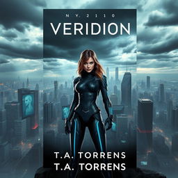 A striking ebook cover for 'Veridion' by T