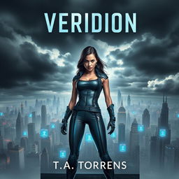 A striking ebook cover for 'Veridion' by T