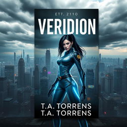 A striking ebook cover for 'Veridion' by T