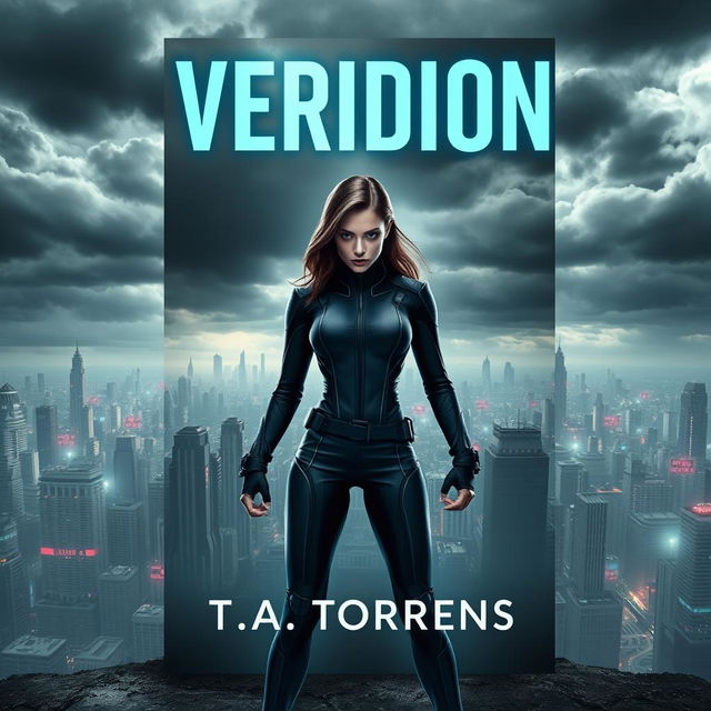 A striking ebook cover for 'Veridion' by T