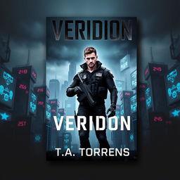 A gripping ebook cover for 'Veridion' by T