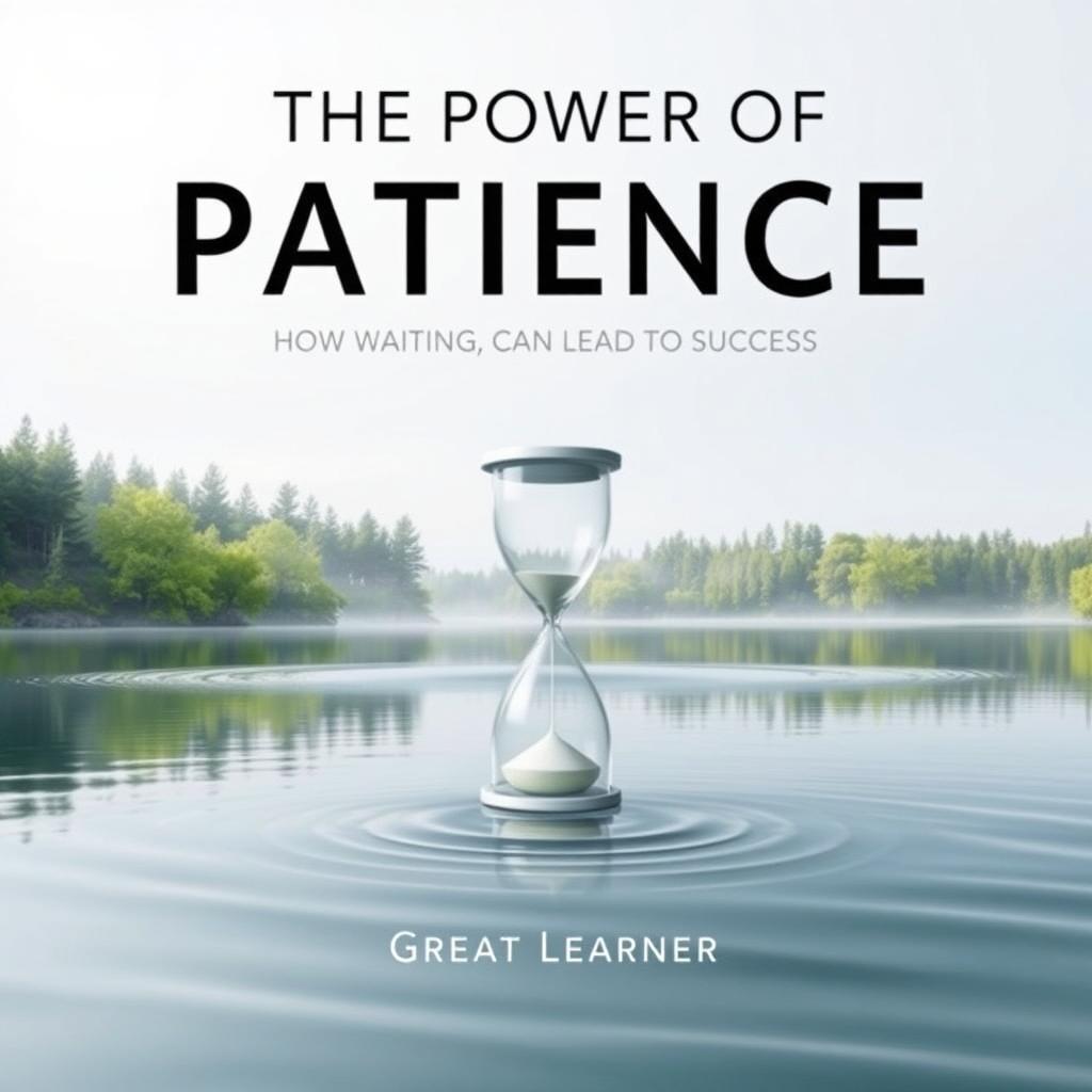 A beautifully designed book cover for 'The Power of Patience: How Waiting Can Lead to Success' by Great Learner