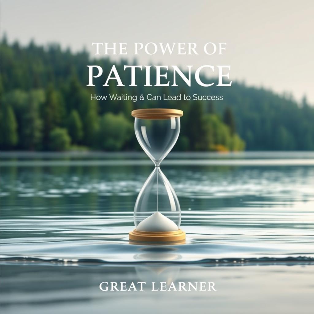 A beautifully designed book cover for 'The Power of Patience: How Waiting Can Lead to Success' by Great Learner