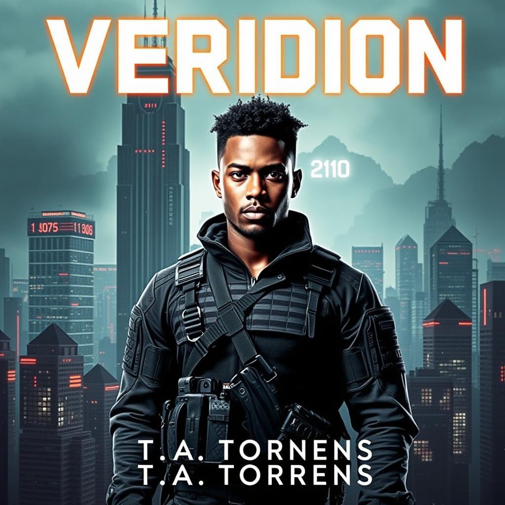 An engaging ebook cover for 'Veridion' by T