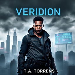 A striking ebook cover for 'Veridion' by T