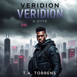 A striking ebook cover for 'Veridion' by T