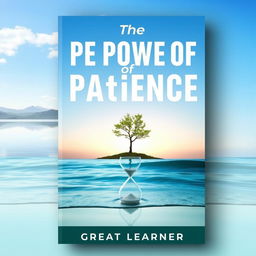 A book cover for 'The Power of Patience: How Waiting Can Lead to Success' by Great Learner, featuring an artistic representation of calmness, resilience, and strength