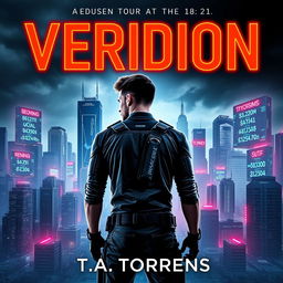 An intriguing ebook cover for 'Veridion' by T