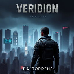 An engaging ebook cover for 'Veridion' by T