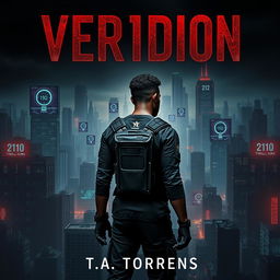 An engaging ebook cover for 'Veridion' by T