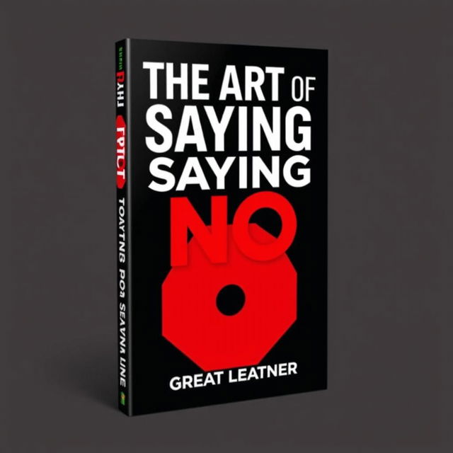 A book cover for 'The Art of Saying No: How to Set Boundaries and Protect Your Time' by Great Learner