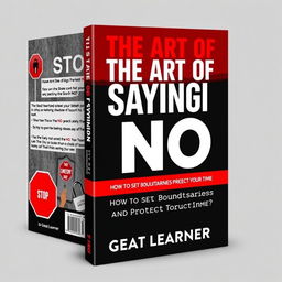 A book cover for 'The Art of Saying No: How to Set Boundaries and Protect Your Time' by Great Learner