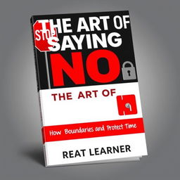 A book cover for 'The Art of Saying No: How to Set Boundaries and Protect Your Time' by Great Learner