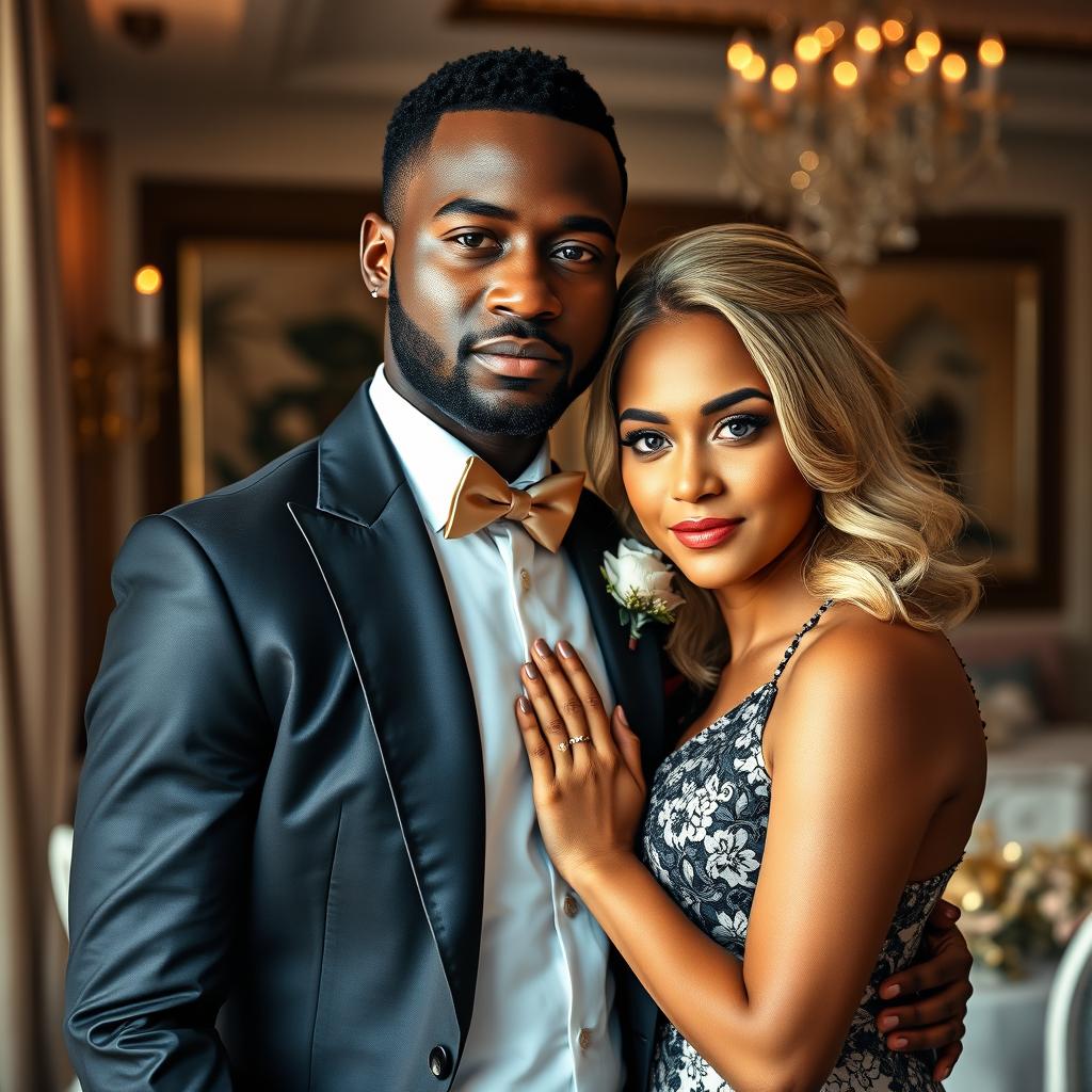 A striking portrait of an African man dressed in formal attire, showcasing his confident expression