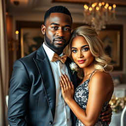 A striking portrait of an African man dressed in formal attire, showcasing his confident expression