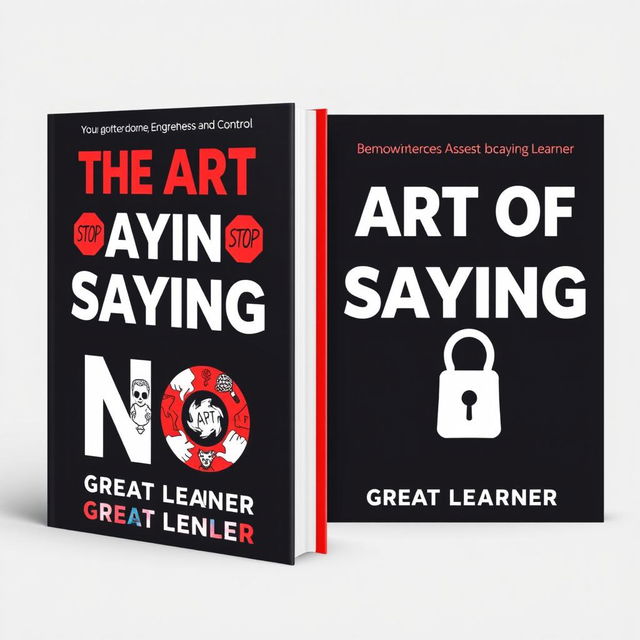 A book cover for 'The Art of Saying No' by Great Learner