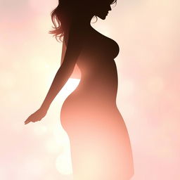 A beautiful and artistic rendition of a silhouette of a woman with voluptuous curves, accentuating her natural beauty