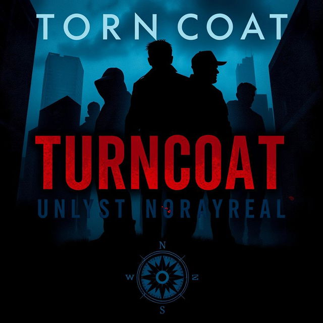 A gripping book cover design for the thrilling mystery novel "Turncoat"