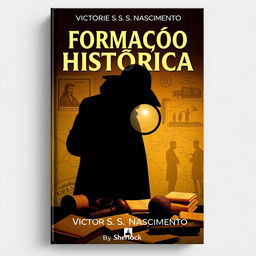 A visually striking book cover design for 'Formação Histórica' (Historical Formation) by Victor S