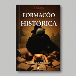 A visually striking book cover design for 'Formação Histórica' (Historical Formation) by Victor S