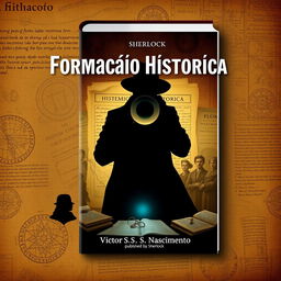 A visually striking book cover design for 'Formação Histórica' (Historical Formation) by Victor S