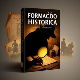 A visually striking book cover design for 'Formação Histórica' (Historical Formation) by Victor S