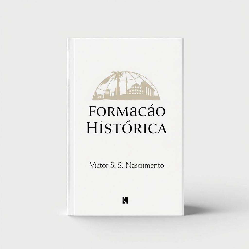 A minimalist and elegant book cover design for a history book titled "Formação Histórica" by "Victor S