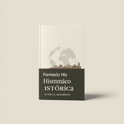 A minimalist and elegant book cover design for a history book titled "Formação Histórica" by "Victor S