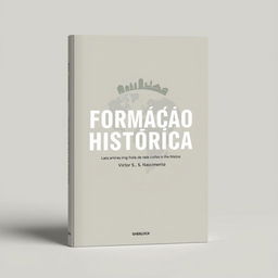 A minimalist and elegant book cover design for a history book titled "Formação Histórica" by "Victor S