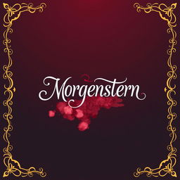 A beautifully designed label for a wine bottle featuring a unique color gradient resembling the deep, rich hue of morgenstern blood