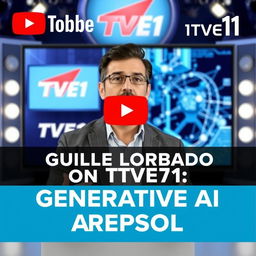 A dynamic and engaging YouTube cover design featuring Guille Lorbada, a professional man in a smart casual outfit, speaking passionately