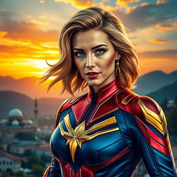 An exciting reinterpretation of Captain Marvel in a Turkish style