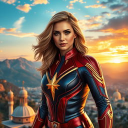 An exciting reinterpretation of Captain Marvel in a Turkish style