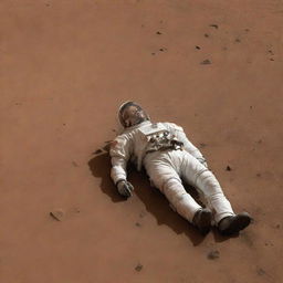 An individual attempting to breathe on the surface of Mars without any assistance or equipment