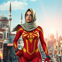 A captivating reinterpretation of Spider-Woman in a Turkish style