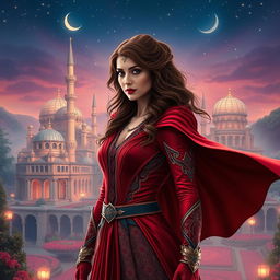 A mesmerizing reinterpretation of Scarlet Witch in a Turkish style