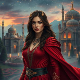 A mesmerizing reinterpretation of Scarlet Witch in a Turkish style