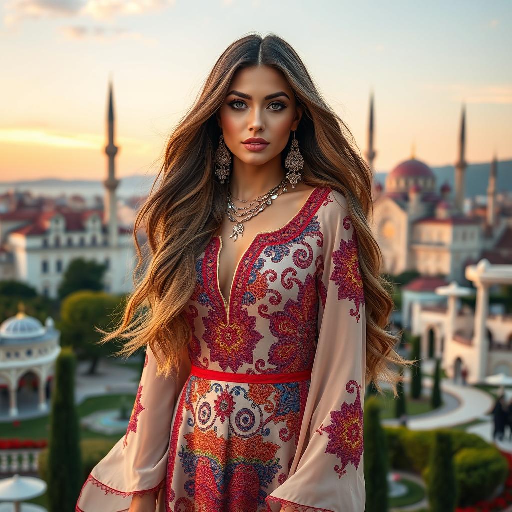 A captivating reinterpretation of Alexis Texas styled with Turkish influences