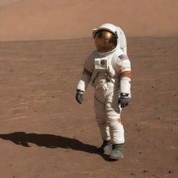 An individual on Mars without an astronaut suit