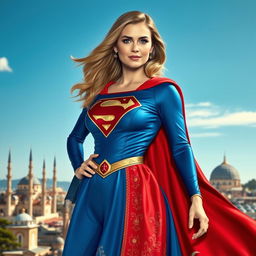 A dynamic reinterpretation of Supergirl infused with Turkish influences