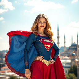 A dynamic reinterpretation of Supergirl infused with Turkish influences