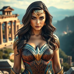 A captivating reinterpretation of Wonder Woman, embracing Turkish cultural influences in a sexy yet empowered manner